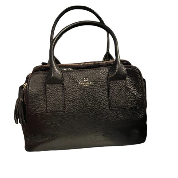 Kate Spade Lydia Southport Avenue Tote Handbag Black Signature - Picture 1 of 11